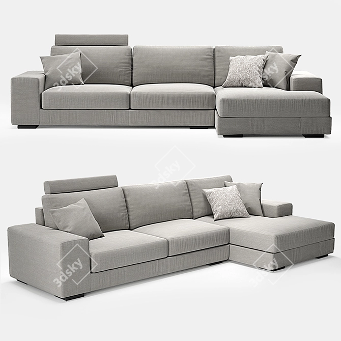 Modern Albertasalotti Broadway Sofa 3D model image 1