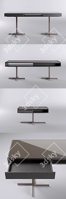 Contemporary Minotti Close Table Set 3D model image 2