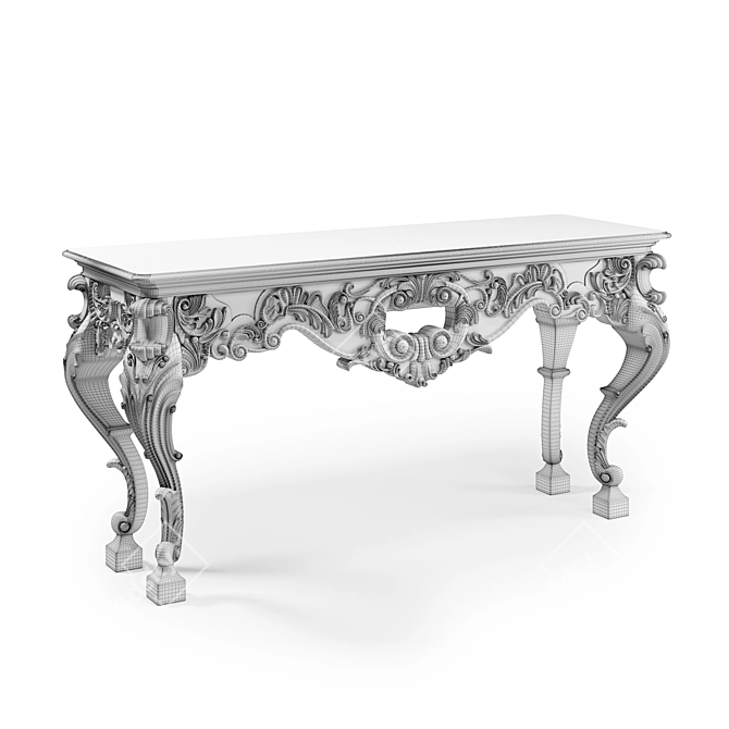 Elegant Isabella Acacia Wood Console 3D model image 2