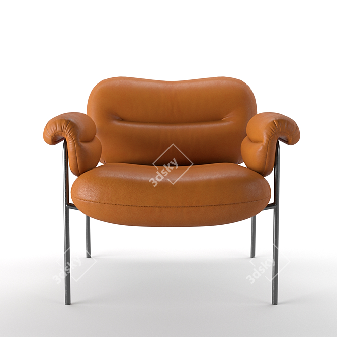 Modern Scandinavian Armchair with Stylish Design 3D model image 2