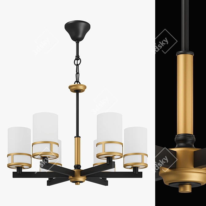 Sleek Cero Lightstar Chandelier 3D model image 1