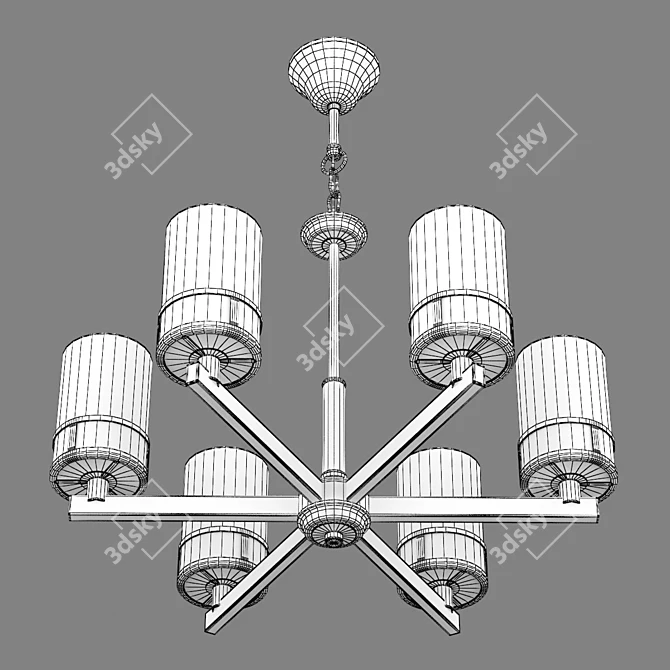Sleek Cero Lightstar Chandelier 3D model image 3