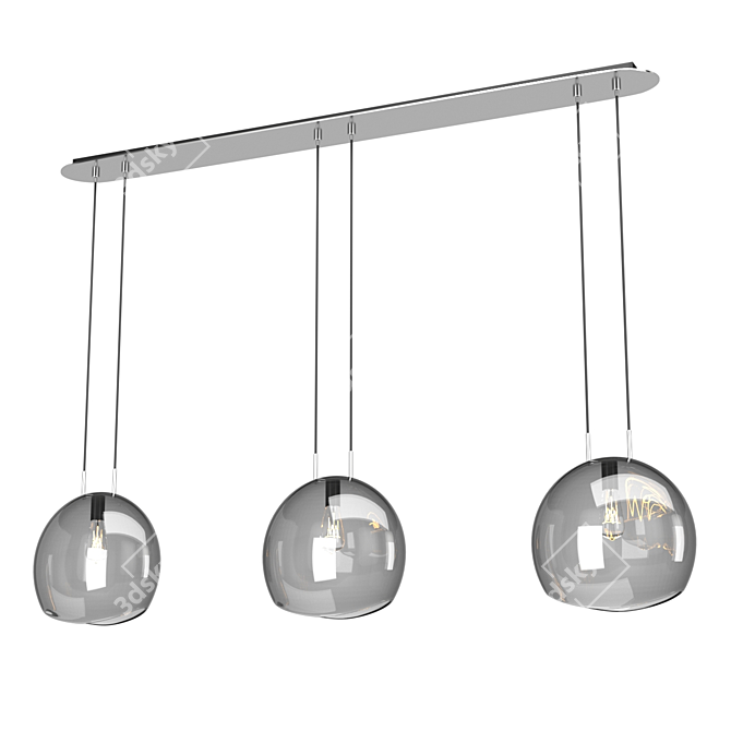Mantra LENS Chandelier 6189 - Graphite Elegance for Any Space 3D model image 1