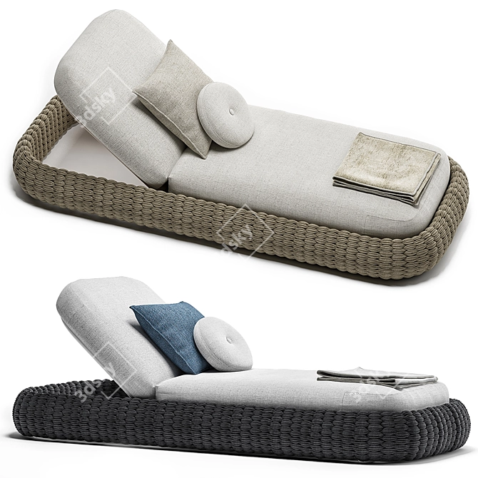 Elegant Kobo Lounger: Unwind in Style 3D model image 1