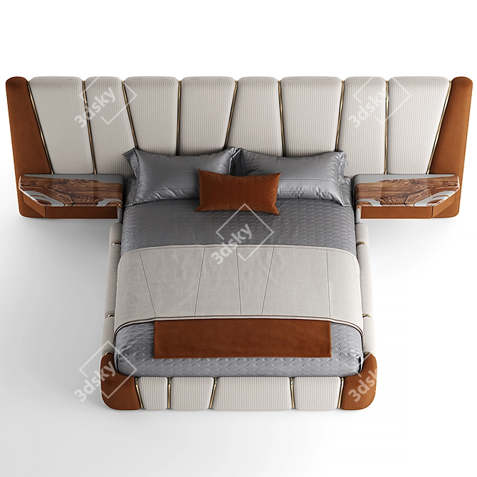 Elegant Dream Bed 3D model image 2