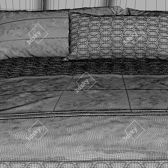 Elegant Dream Bed 3D model image 3