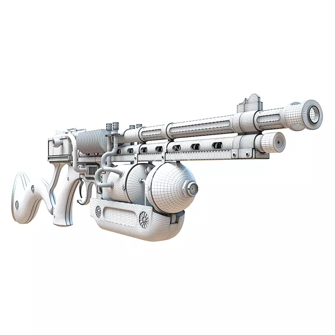 Vintage Steampunk Pistol 3D model image 3