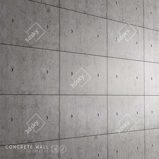 Title: Versatile Concrete Wall Panel 3D model image 2