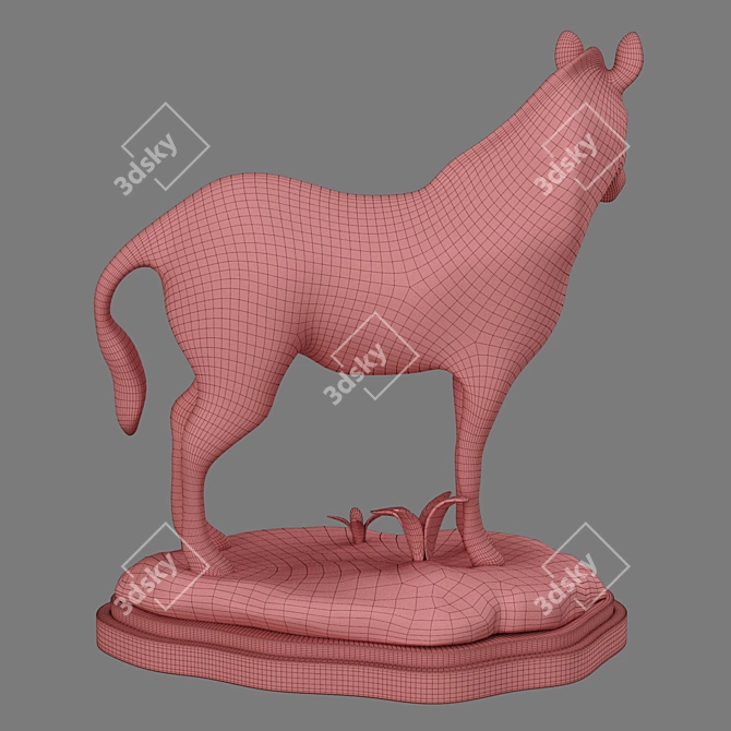 Elegant Zebra Sculpture: Exquisite Decor! 3D model image 3