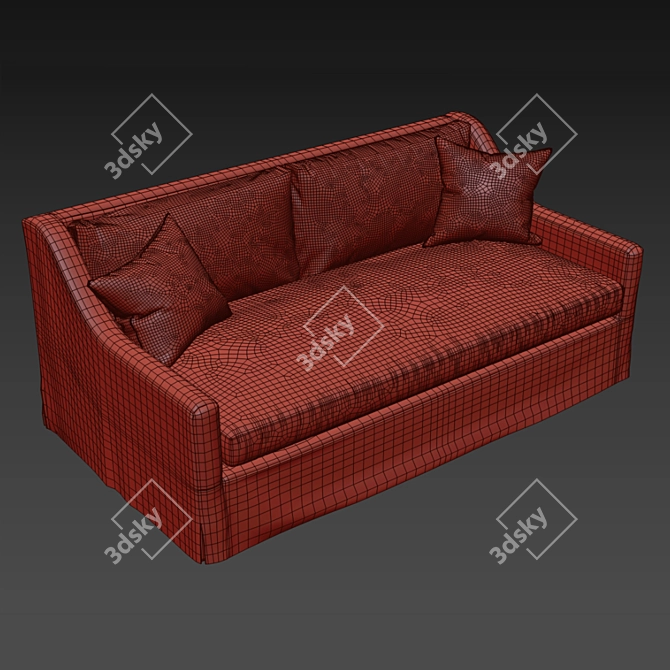 Belgian Classic Sofa: European Elegance for Your Home 3D model image 3