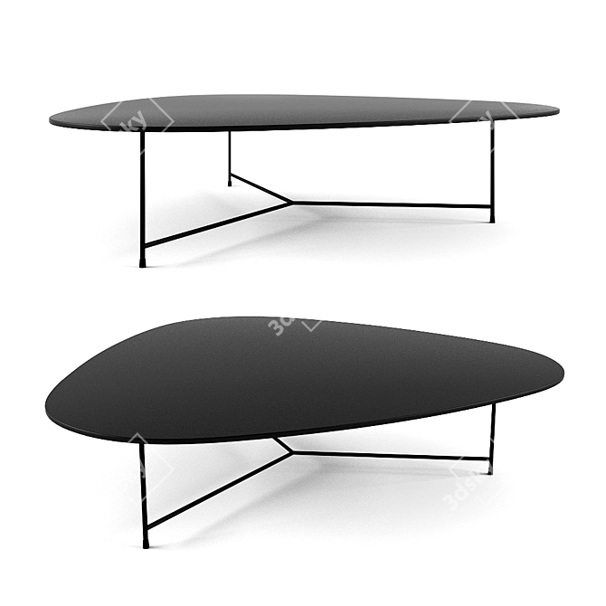 Sleek Air Big Coffee Table 3D model image 1