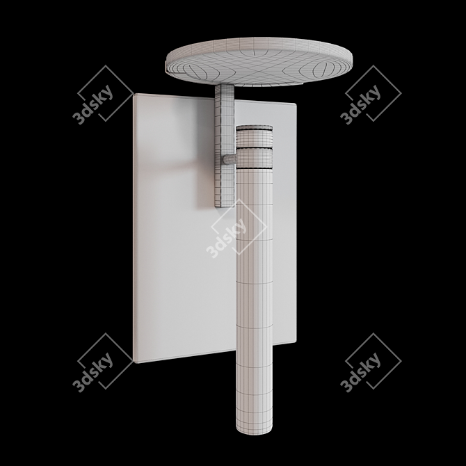 Modern Alabaster Disc Sconce 3D model image 2