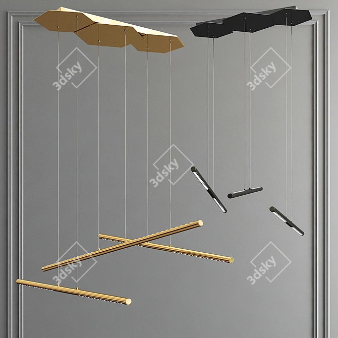 Minimalist Link Linear Suspension 3D model image 2