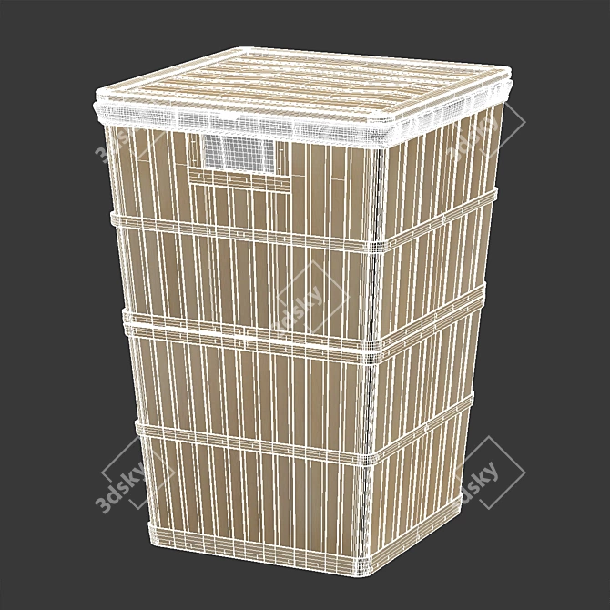 Brankis Laundry Basket with Lining 3D model image 2