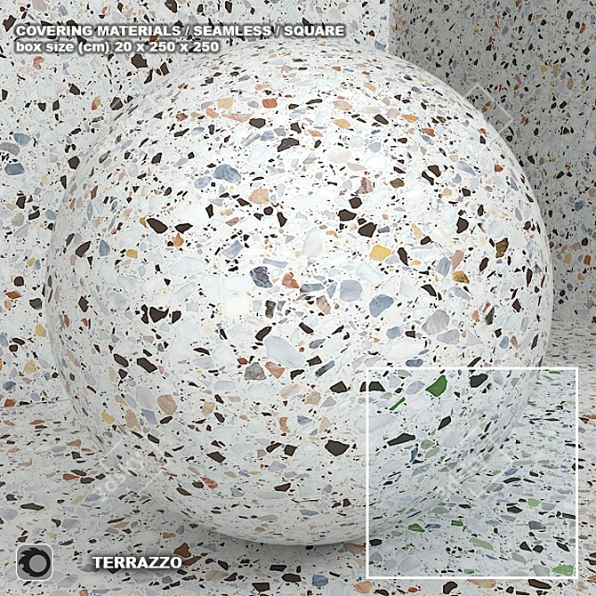 Seamless Terrazzo Quartzite Set 108 3D model image 1