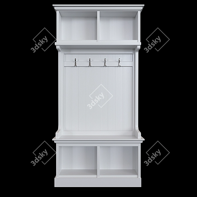 Russian-made Wide Wardrobe Module 3D model image 1