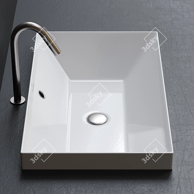Teorema 2.0 Ceramic Built-in Washbasin 3D model image 2