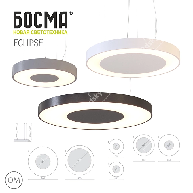 ECLIPSE LED Pendant Light
(Translated from Russian: ECLIPSE LED Pendant Light) 3D model image 1