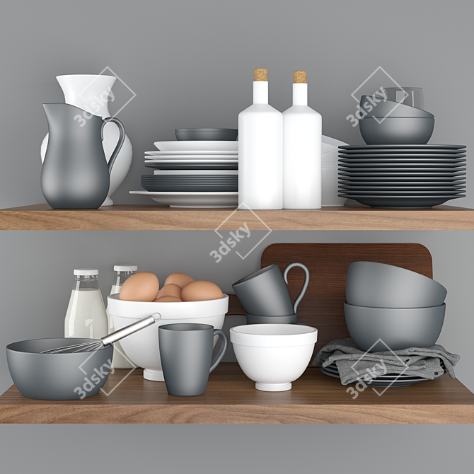 Complete Kitchen Set 3D model image 1