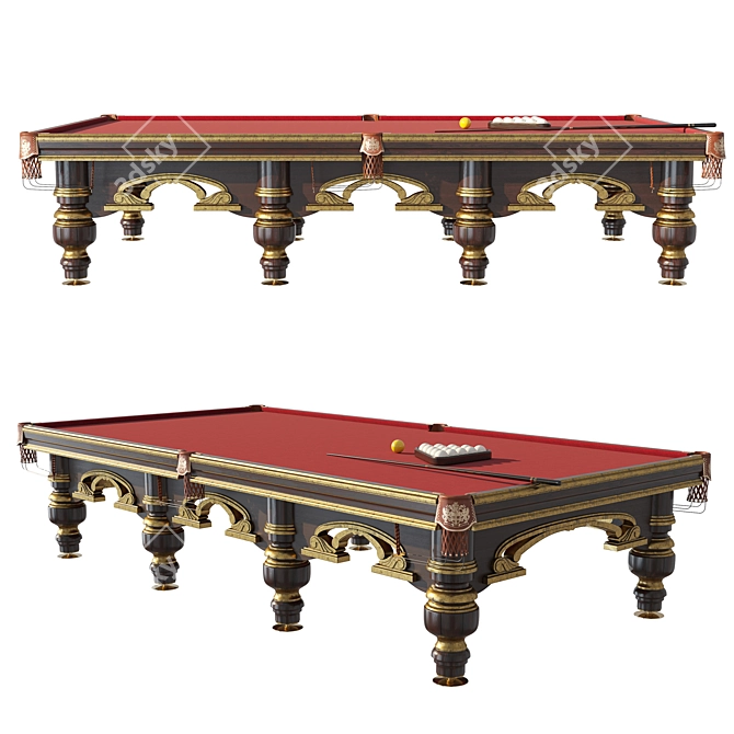 Venice Luxury Billiard Table: Premium-Quality Design 3D model image 1