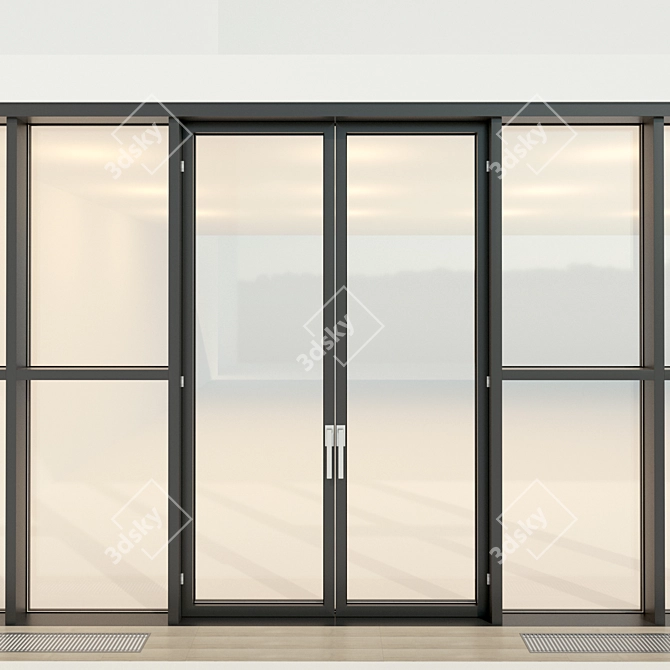 Panoramic Glazing: Modern and Versatile Design 3D model image 3