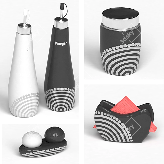 Napoli Kitchen Essentials: Utensil Set 3D model image 3