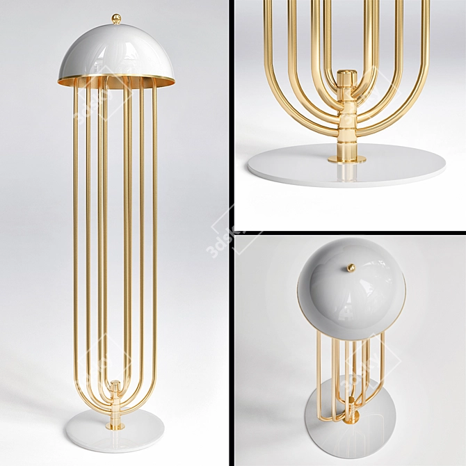 Elegant Turner Floor Lamp - 2013 Vintage Design 3D model image 1