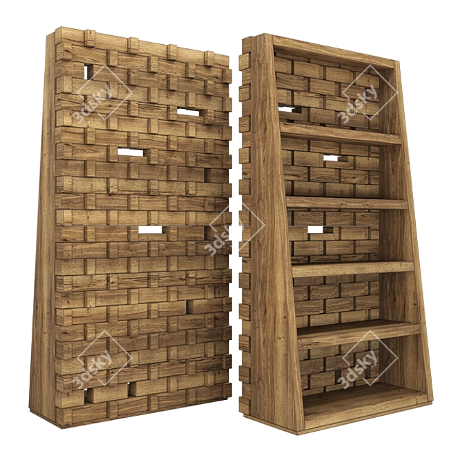 Babylone Bookcase: Elegant and Functional 3D model image 1