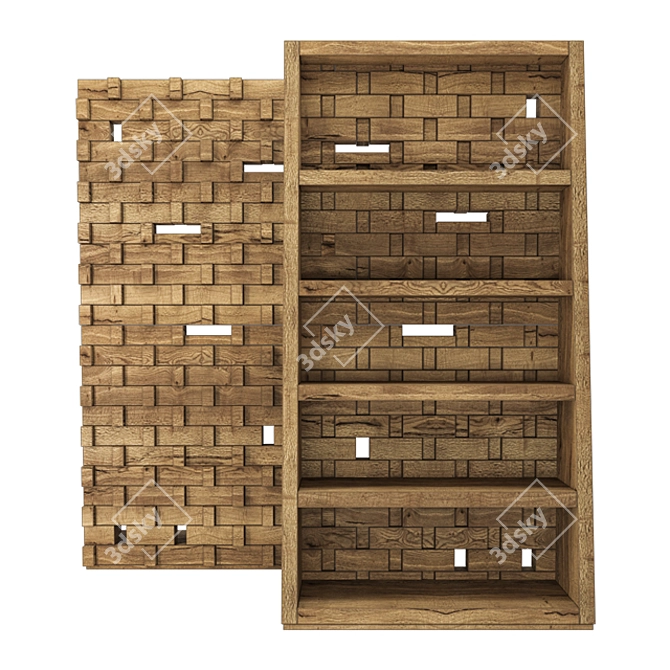 Babylone Bookcase: Elegant and Functional 3D model image 2