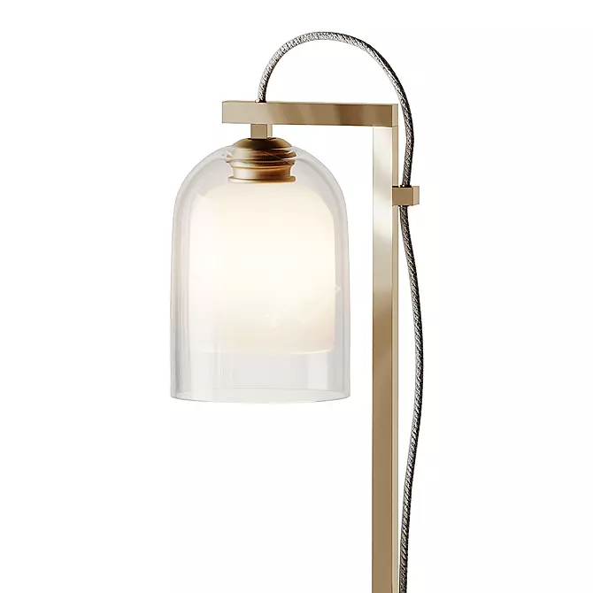Title: LUMI Brass Floor Lamps - Elegant Gray Lighting 3D model image 6