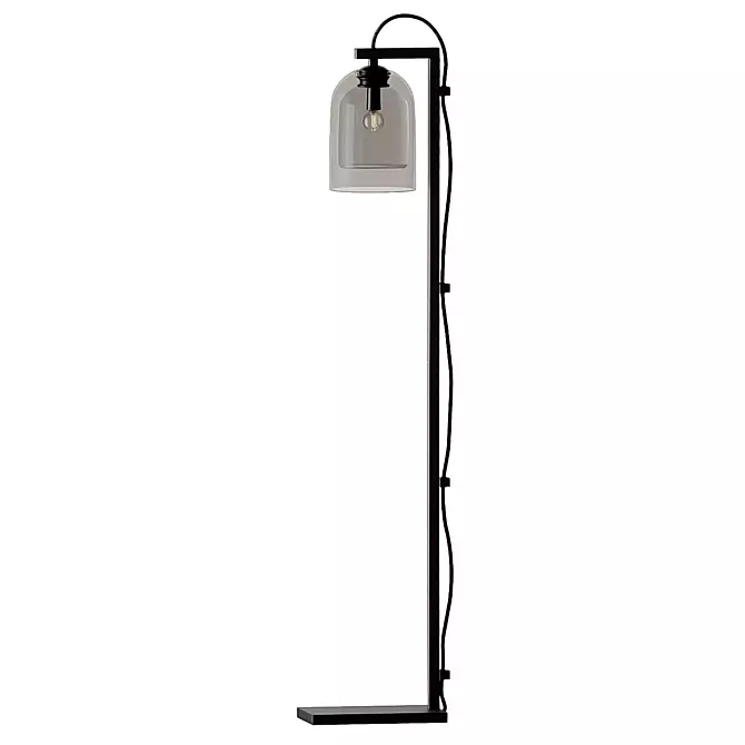 Title: LUMI Brass Floor Lamps - Elegant Gray Lighting 3D model image 8
