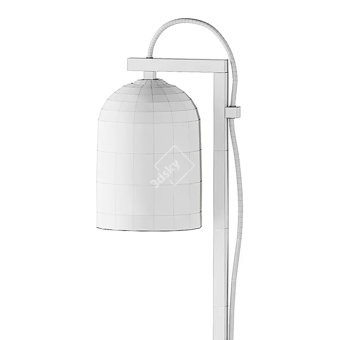 Title: LUMI Brass Floor Lamps - Elegant Gray Lighting 3D model image 9