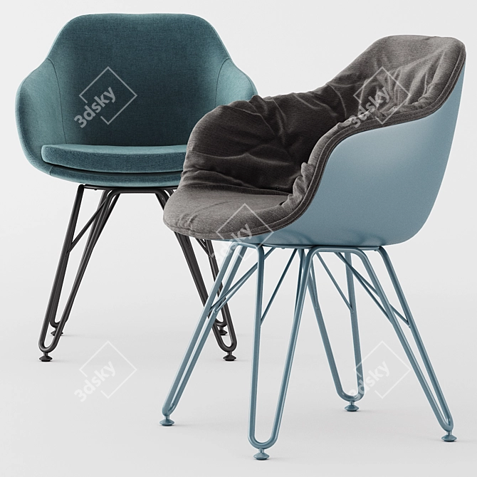 Elegant Lap Chairs: Lap 4051, Lap 4052 3D model image 1