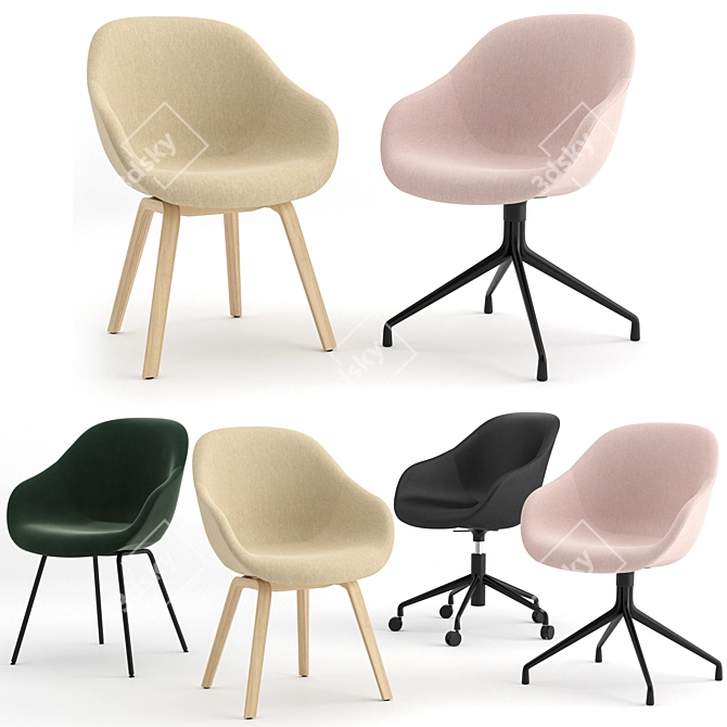 AAC Collection by HAY: Versatile Modern Seating 3D model image 1