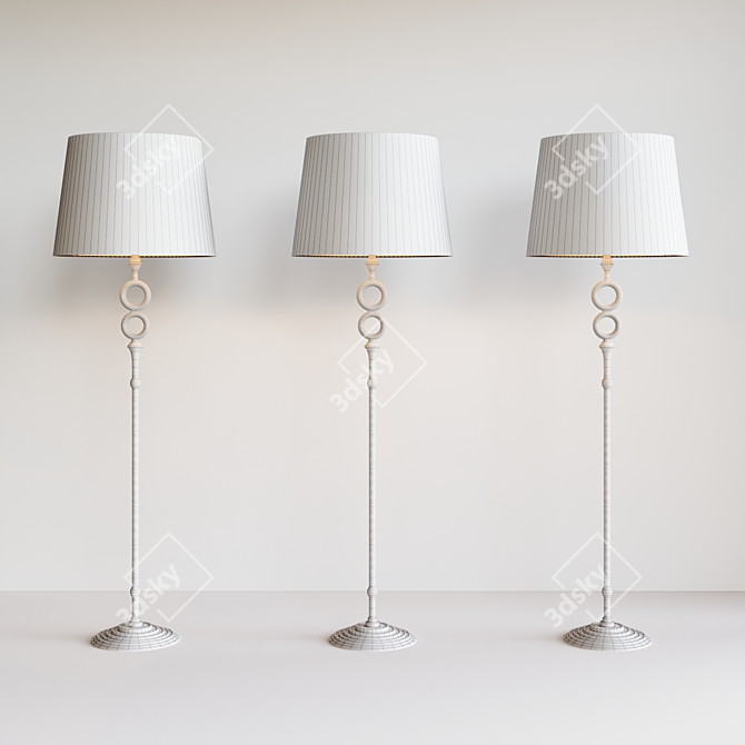 Elegant Bristol Floor Lamp 3D model image 2