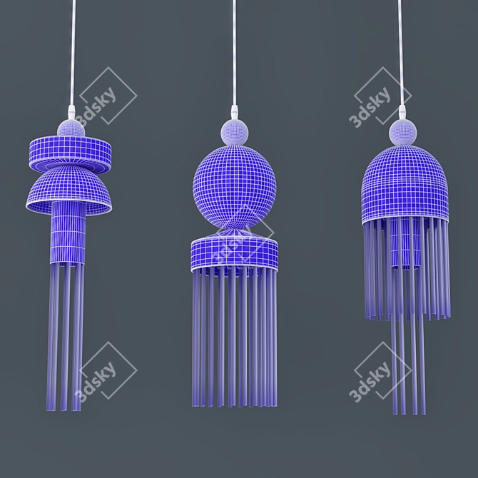 PLEIADES Modern Pendant Lamp 3D model image 3