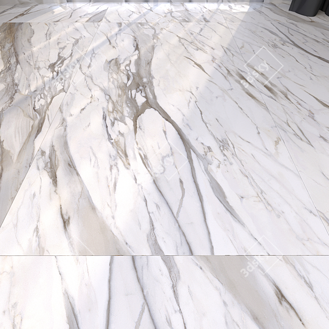 HD Marble Floor Tiles 3D model image 1