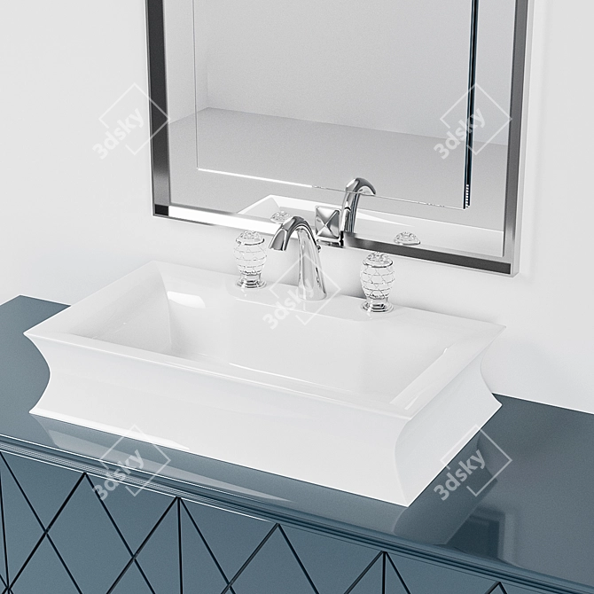 Oasis Rivoli 6-Piece Bathroom Set 3D model image 2