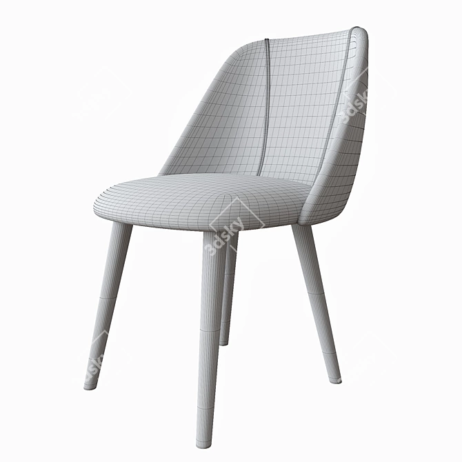 Versatile Lule Chair: Customizable, Stylish & Comfortable 3D model image 2