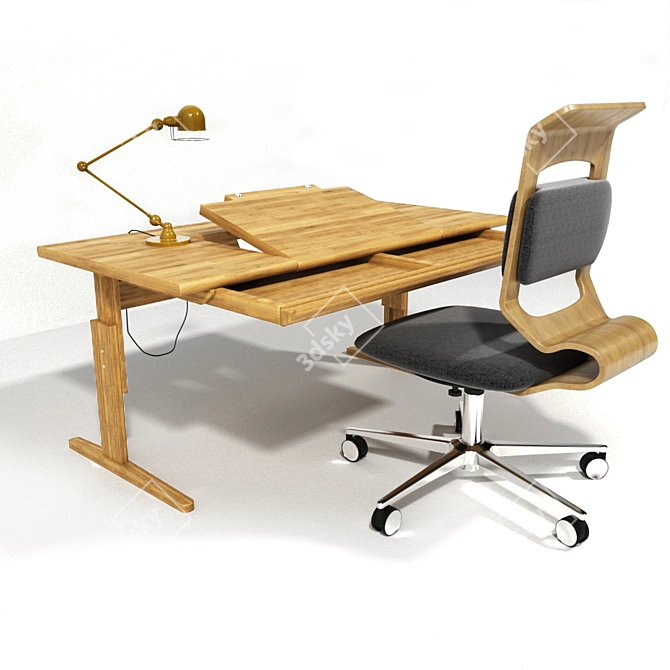 Versatile Office & Kids Furniture Set 3D model image 2