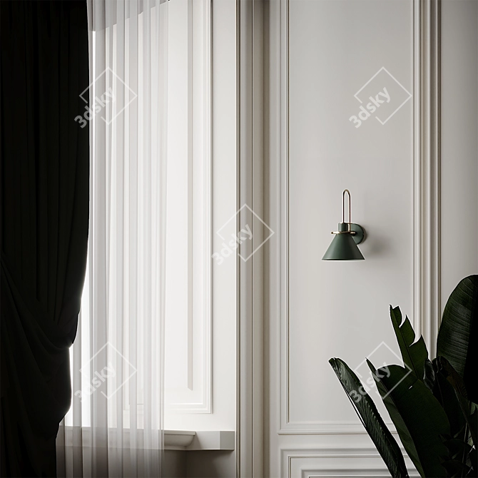 Nordic Wall Light: Oklak Elegance 3D model image 4