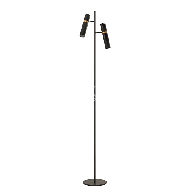 VIOKEF EDGAR Black Gold Floor Light 3D model image 1
