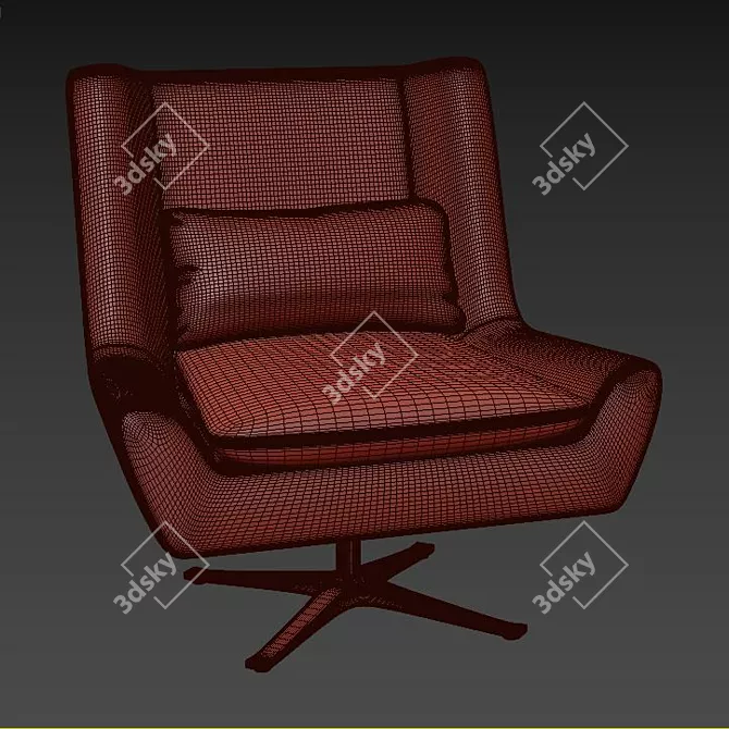 Swivel Lounge Chair: Aarav Capone 3D model image 3