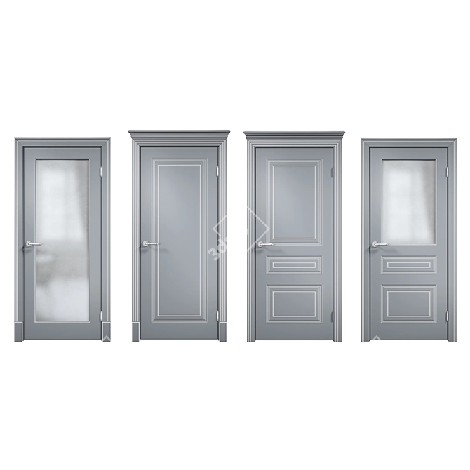Elegant and Stylish Laban Interior Doors 3D model image 1