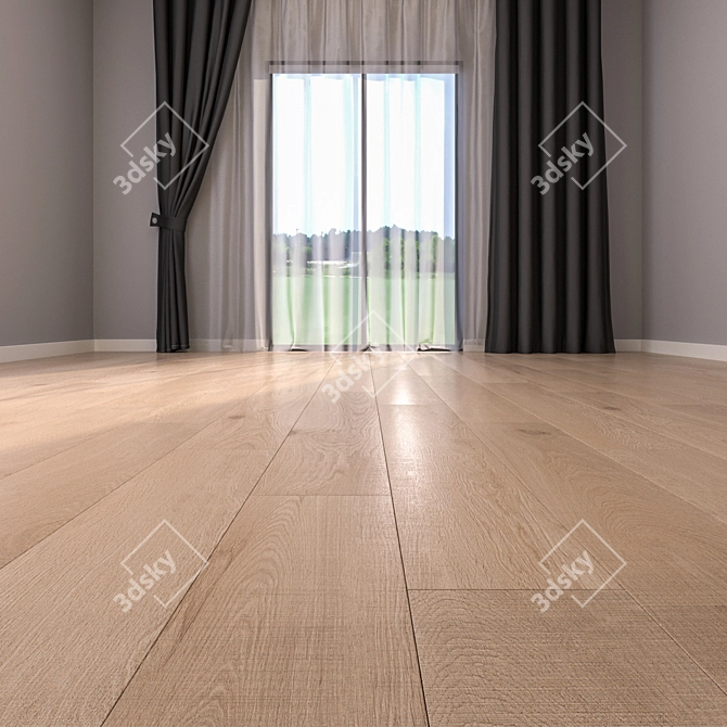 Premium Parquet Floor: HD Textures & Multiple Materials 3D model image 2