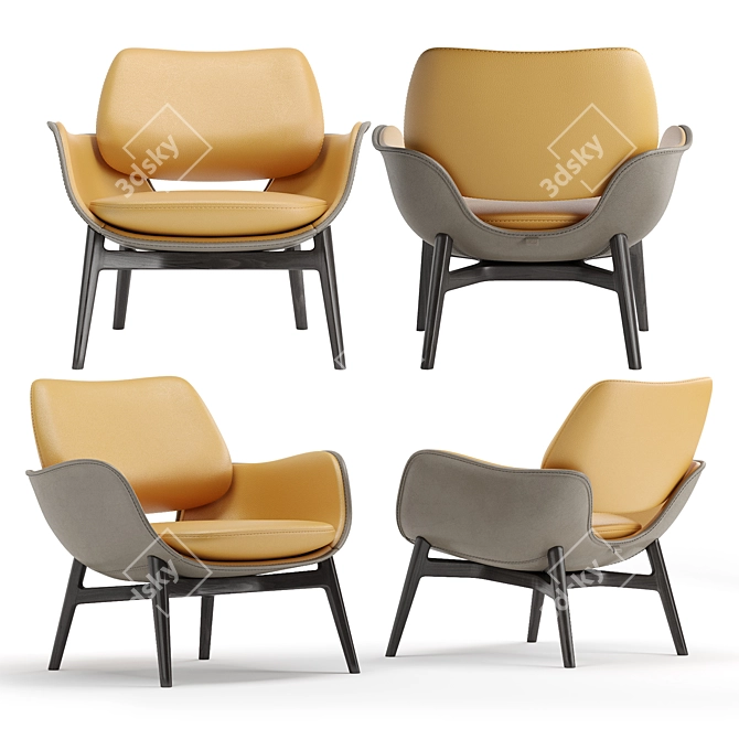 Elegant Martha Armchair: Timeless Beauty 3D model image 1
