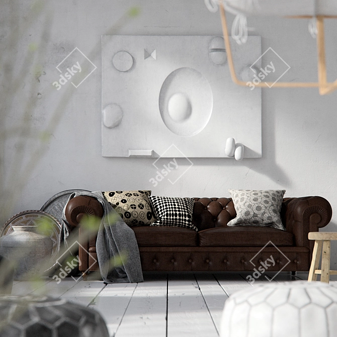 Isamu Noguchi Night Land Wall Decor 3D model image 3