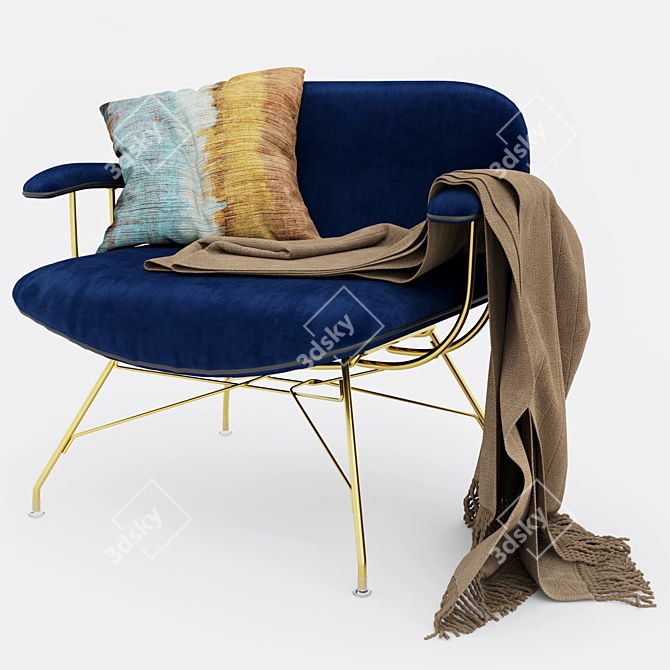 Sleek and Stylish: Magis Troy Low Chair 3D model image 1