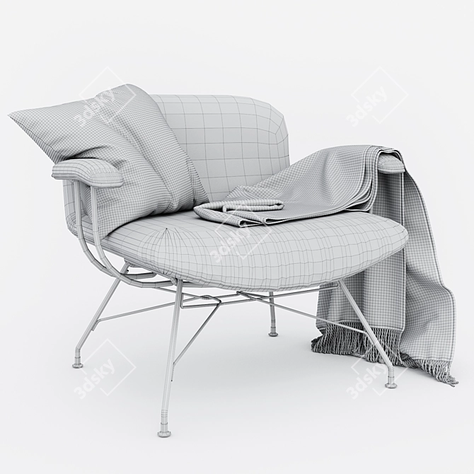 Sleek and Stylish: Magis Troy Low Chair 3D model image 3