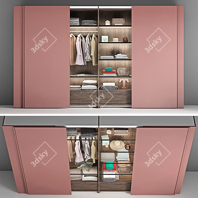 Lema Wardrobe: Minimalist Italian Elegance 3D model image 1